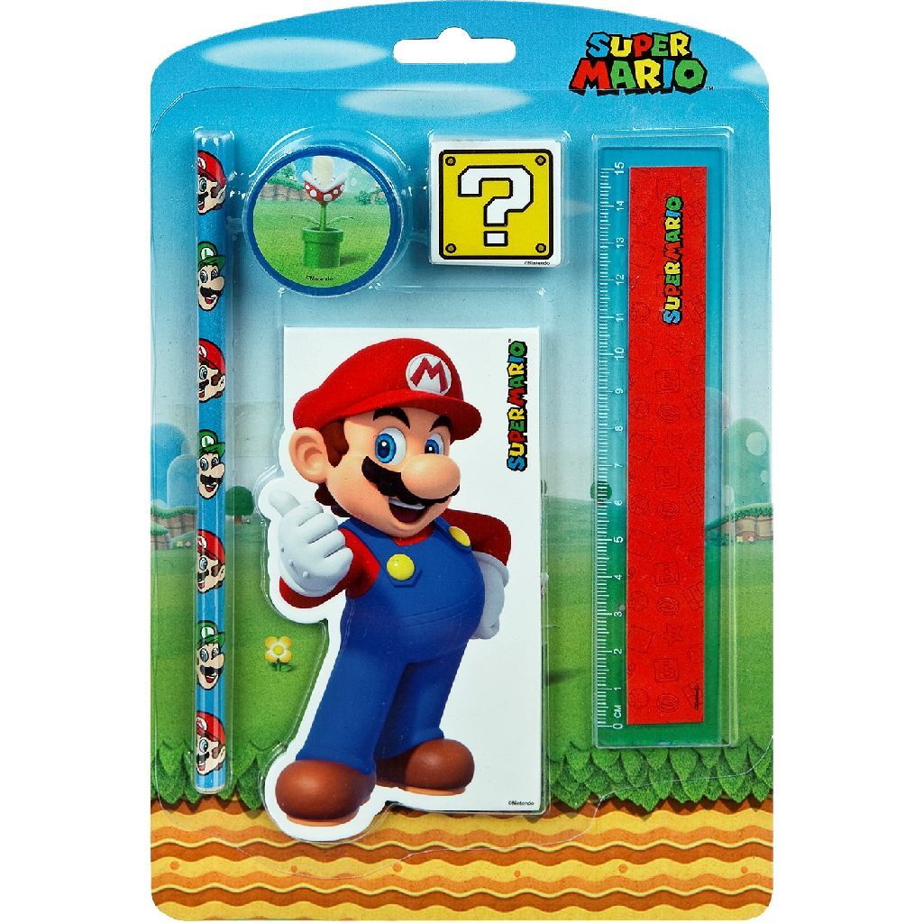 Set za pisarniške materiale Super Mario, 5dlg.