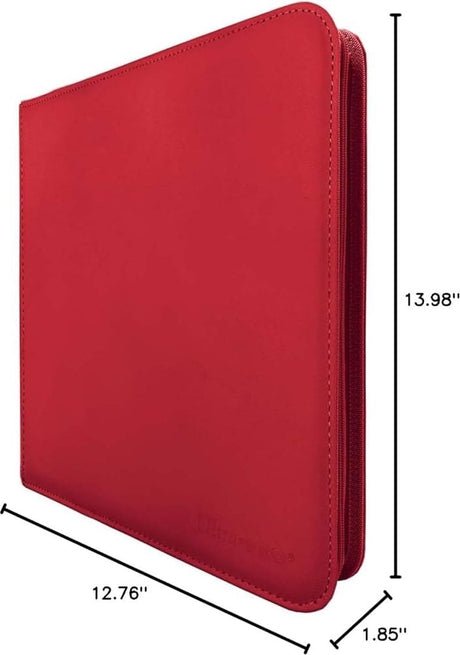 Ultrapro 12-Taschen-Profi-Ordner mit Reißverschluss, rot