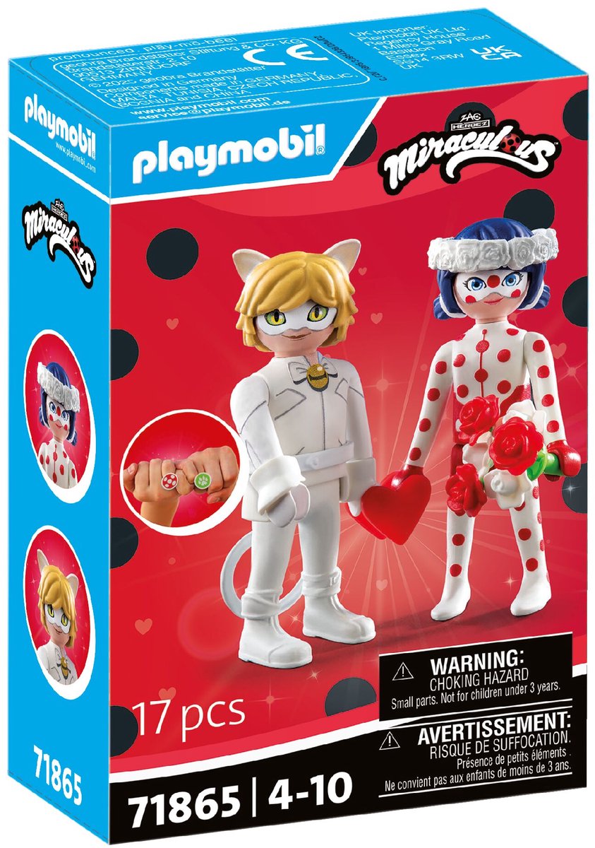Playmobil Miraculous: Traumhochzeit von Ladybug Cat Noir 71865