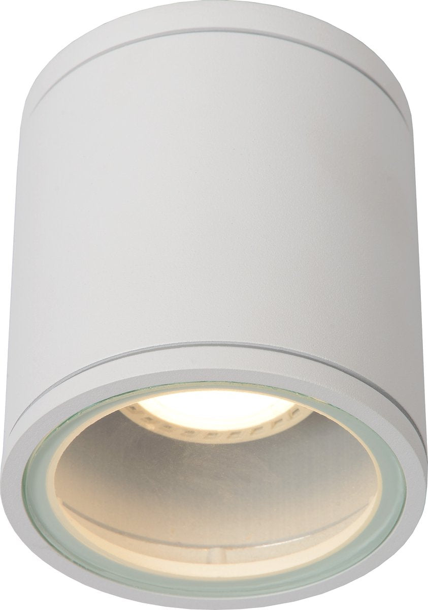 Lucide aven - plafondspot (plafondlamp) badkamer - ø 9 cm - 1xgu10 - ip65 - wit