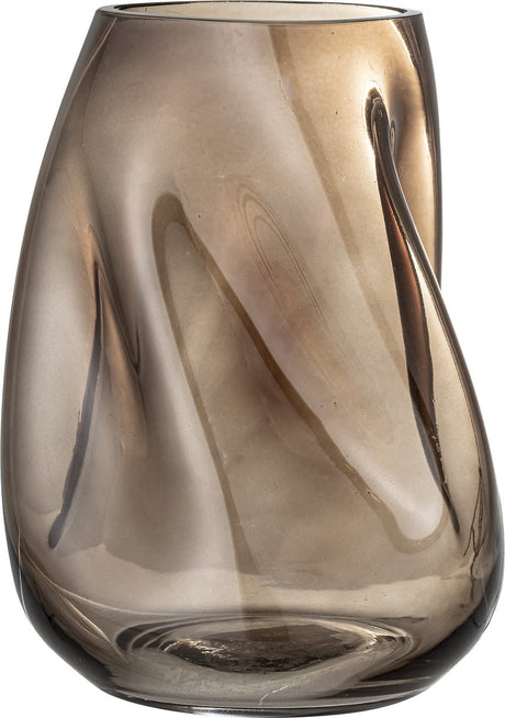 Bloomingville – Wellenvase – braunes Glas – H 26 cm x B 19 cm