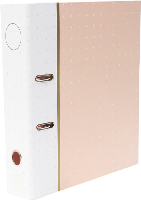Ancor ordner unique a4 2r 8cm dots roze - an-121810-c