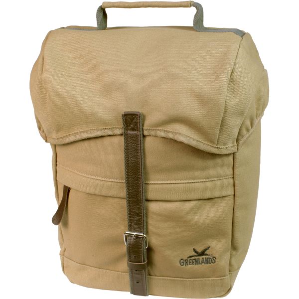 Greenlands einzelne Fahrradtasche aus Segeltuch für Reisen, 20 Liter, 30 x 37 x 17 cm – Kamel
