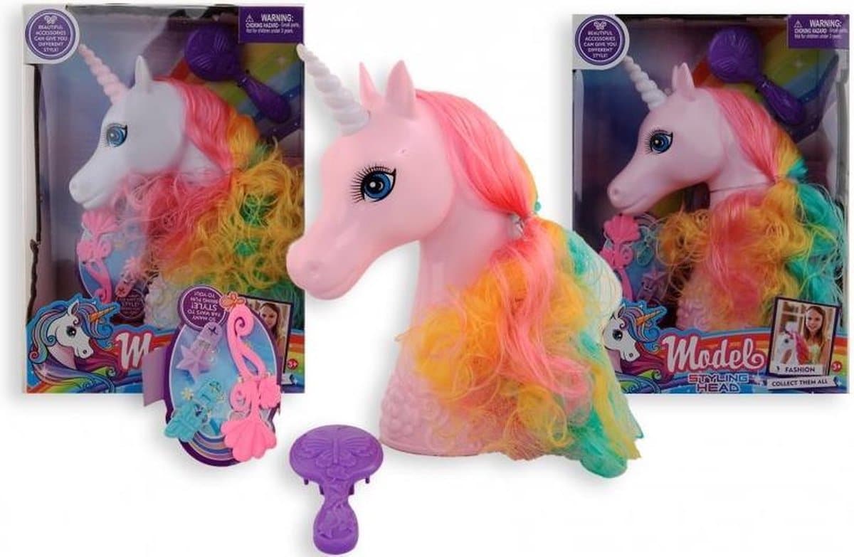 Haubenkopf-Stylingkopf im Einhorn-Stil