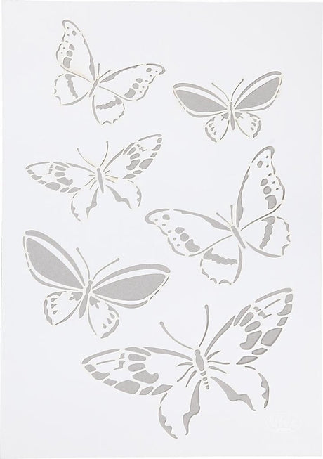 Viva decor flexible template, butterflies, A4, sheet 210x297 mm, 1 piece
