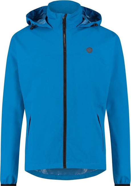 Agu go regenjas essential - regenjas dames heren - ademende en waterdichte regenjas - fietsjack - blauw - xl