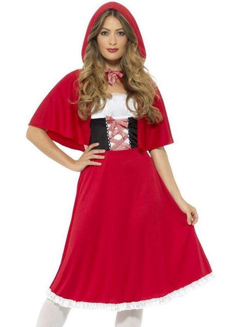 Smiffys Rotkäppchenkleid mit Umhang Damen – Größe M