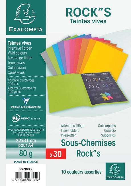 Exacompta 30 x Rock-Einlegemappe