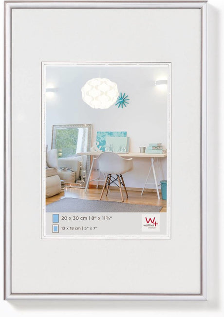 Walther New Lifestyle - Kunststoffrahmen - Fotogröße 40x60 cm - Silber
