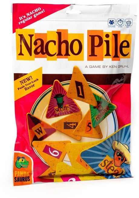 Pandasaurus Spiele Nacho Pile – Partyspiel für Kinder und Erwachsene – 2–6 Spieler