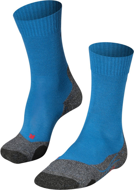 Falke TK2 Anti-Blister Wandersocken aus dickem Woll-Funktionsmaterial Herren blau - Größe 39-41