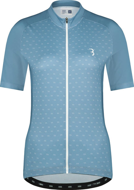 Bbb cycling fietsshirt dames korte mouw donnafit - wielershirt dames korte mouw - comfortabel en sneldrogend wielrenshirt dames - grijs blauw - maat xxl - bbw-412