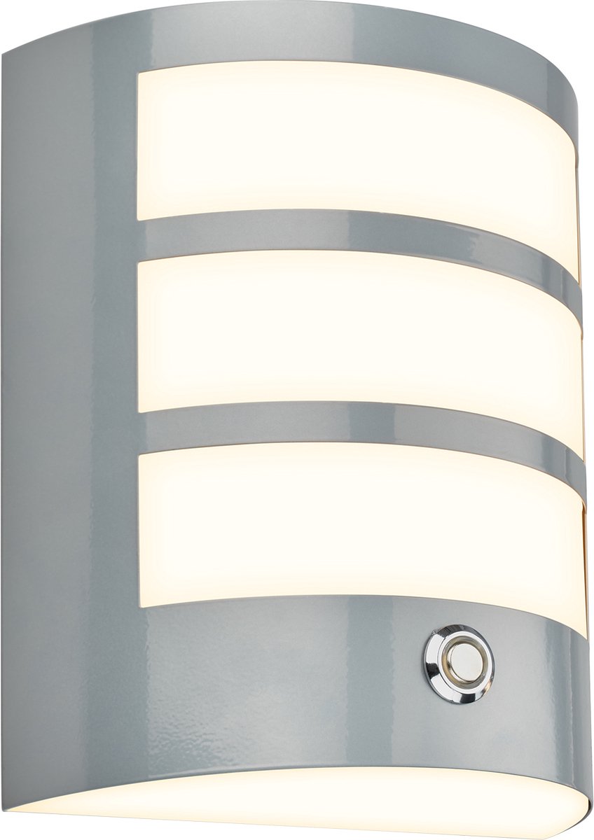 Briloner - LED-Wandleuchte Akku - Touch - Timer - Mattchrom - Wechselakku - Wechselsockel - 18 x 15 x 7 cm - Mattchrom