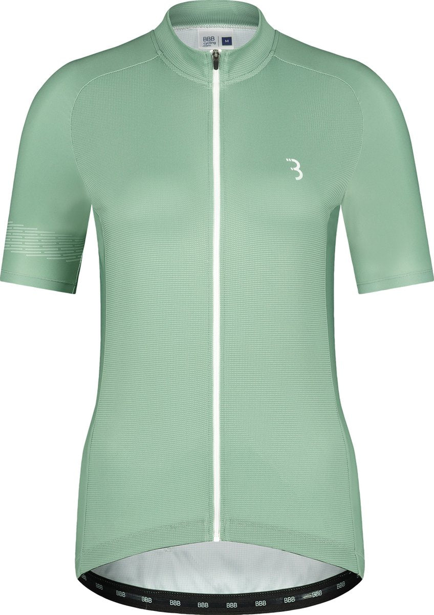 Bbb cycling donnafit fietsshirt dames korte mouw - sneldrogend en ademend - comfortabel wielrenshirt - salie wielertenue - maat xl - bbw-412
