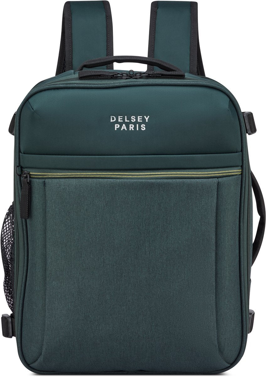 Delsey Brochant 3 Underseater-Rucksack 40 cm – 24 l – 0,6 kg – recyceltes Polyester – Laptopfach 16 Zoll – Smart Sleeve – Kieferngrün