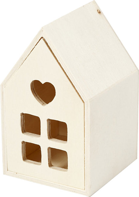 Creativ Company Holzhaus mit Schublade, 10,8 cm