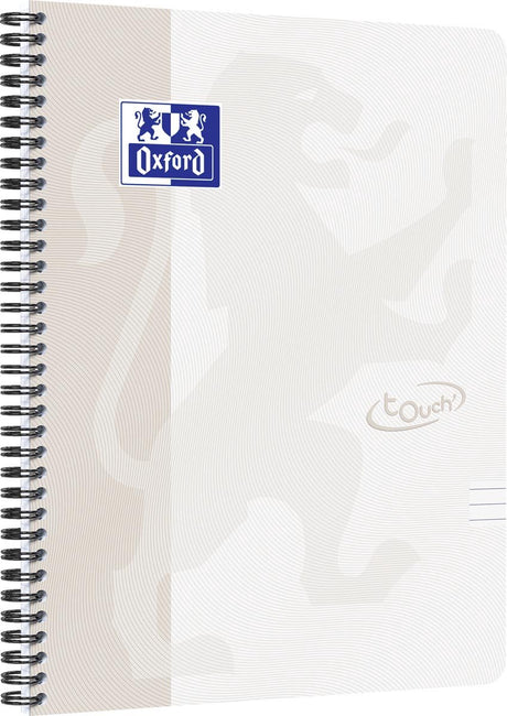 Oxford Touch – Notizbuch – A4 – liniert – 140 Seiten – 90 g – Softcover – hellgrau