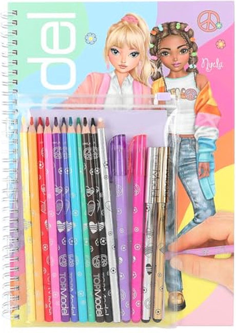 Depesche - topmodel kleurboek met kleurpotloden