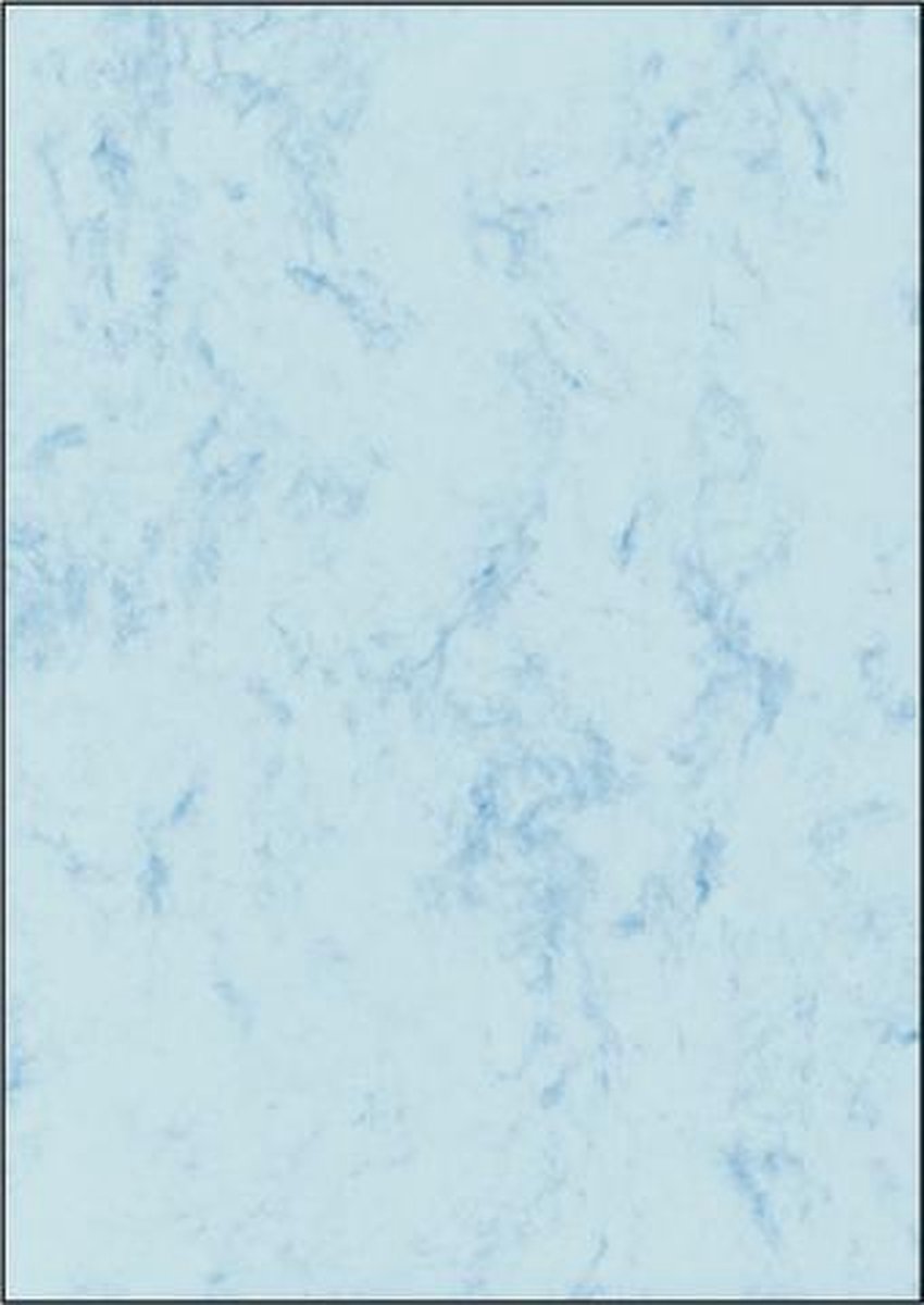 Sigel Designpapier A4 – mit marmorblauem Motiv – beidseitig – 200 Gramm – 50 Blatt – si-dp551