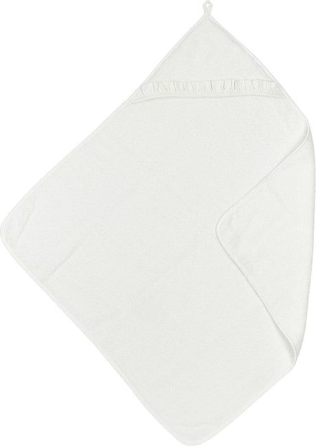 Meyco Baby-Badeumhang mit Rüschen – gebrochenes Weiß – 80 x 80 cm