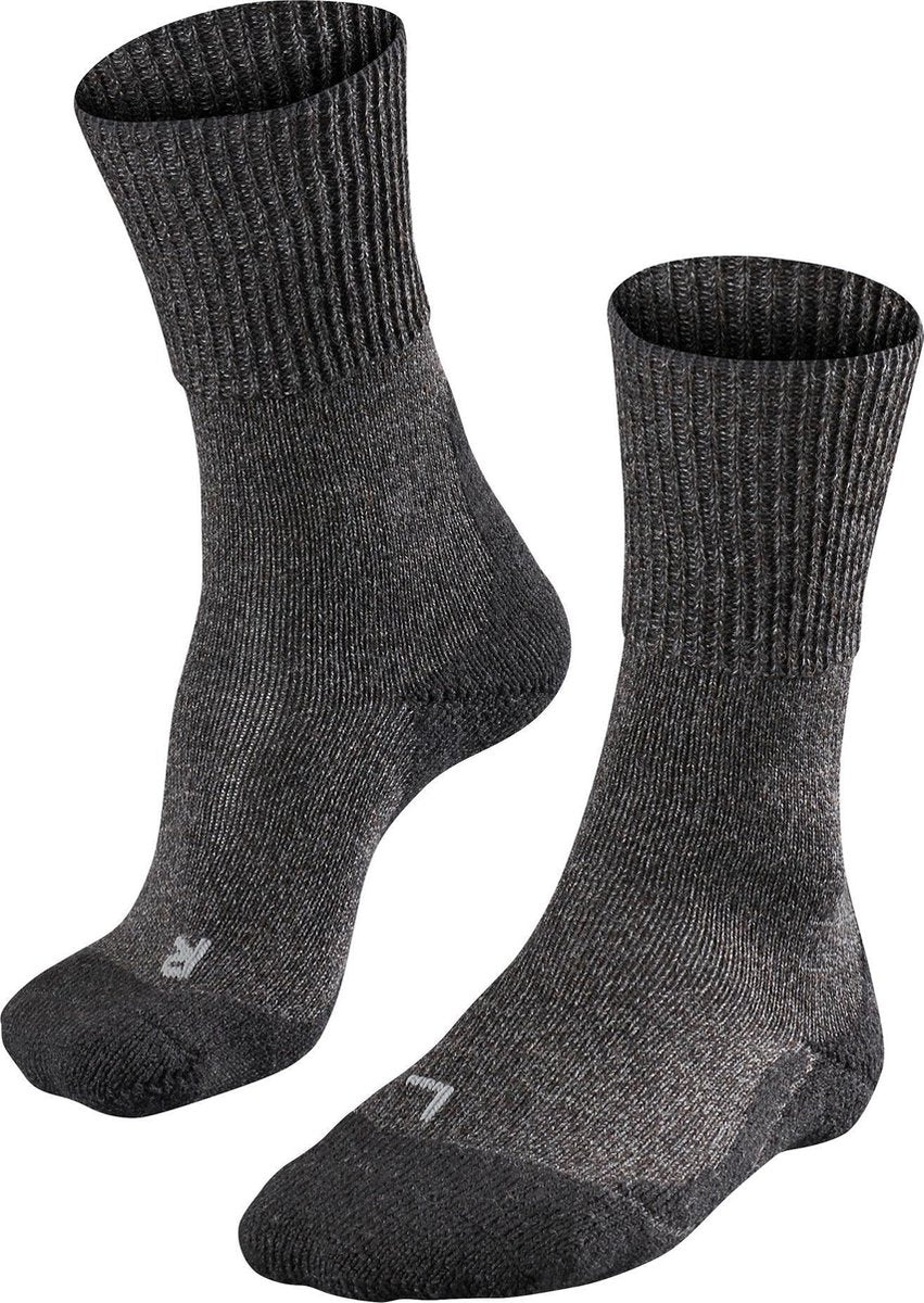 Falke tk1 wool anti-blaar dik wol functioneel materiaal wandelsokken heren grijs - maat 46-48