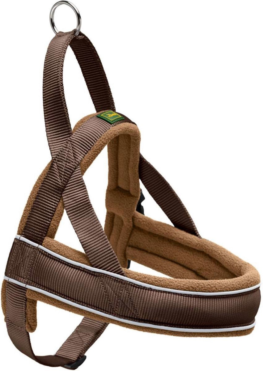 Hunter-Geschirr Norweger-Rennnylon braun cognac