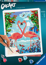 Ravensburger Creart Malen nach Zahlen – Flamingo-Liebe