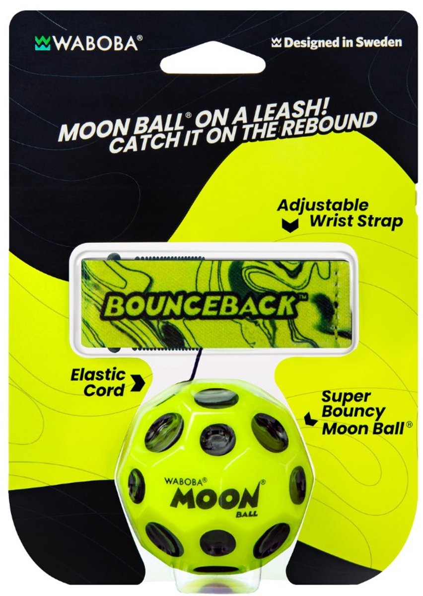 Waboba Hüpfball Spielzeug Bounceback – gelb – 63 mm.