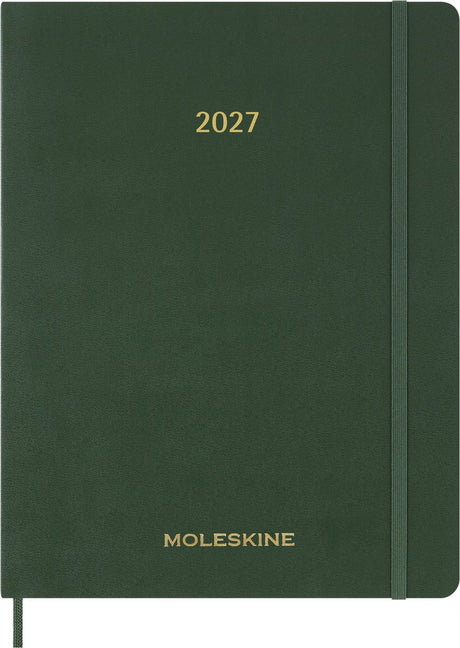 Moleskine 15-Monats-Agenda – 2027 – unverzichtbarer Planer – wöchentlich – vertikal – XXL – Myrtengrün