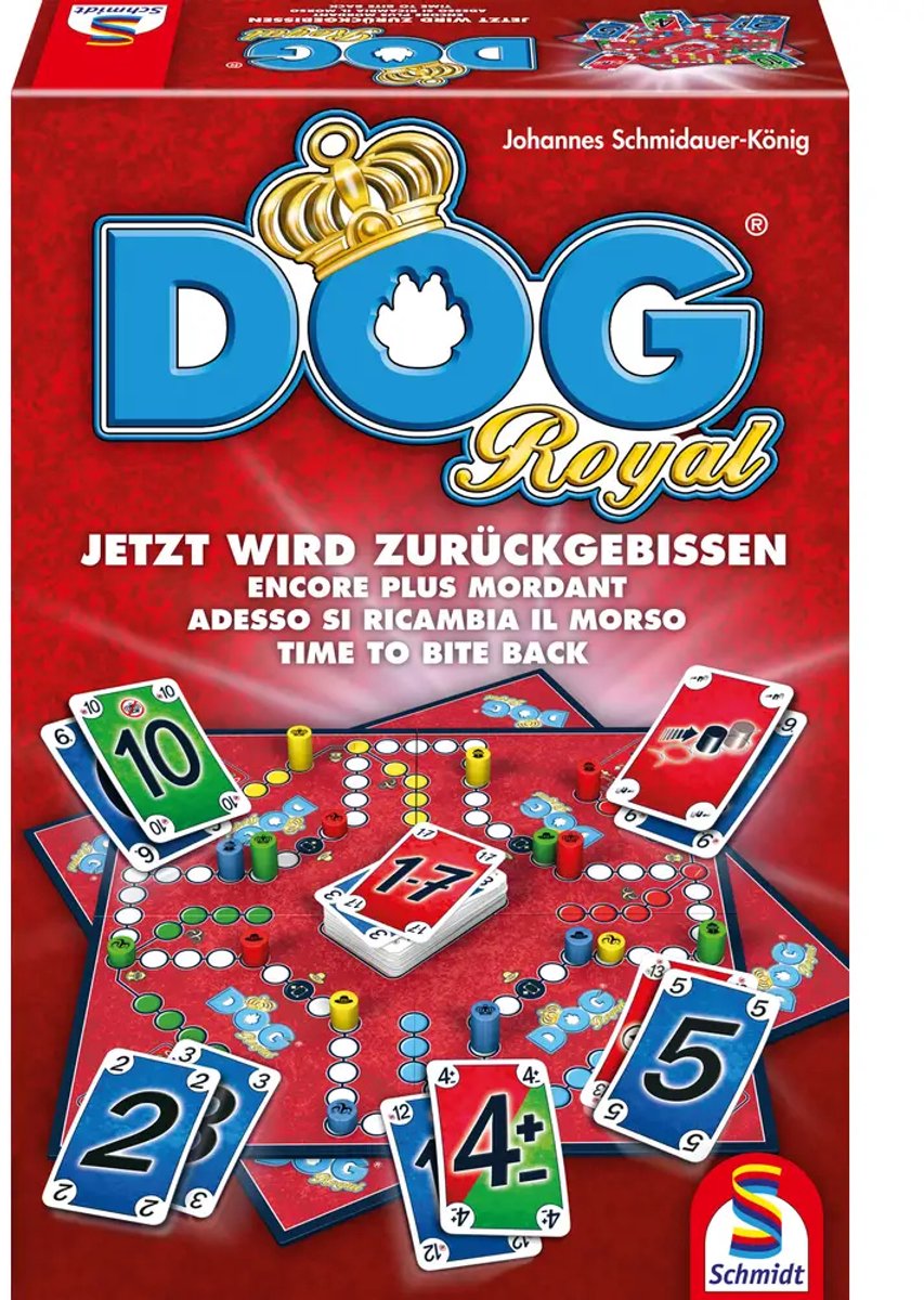 Schmidt - Brettspiel Dog Royal - Familienspiel - strategisches Teamspiel mit Rollen - 2-6 Spieler - ab 8 Jahren