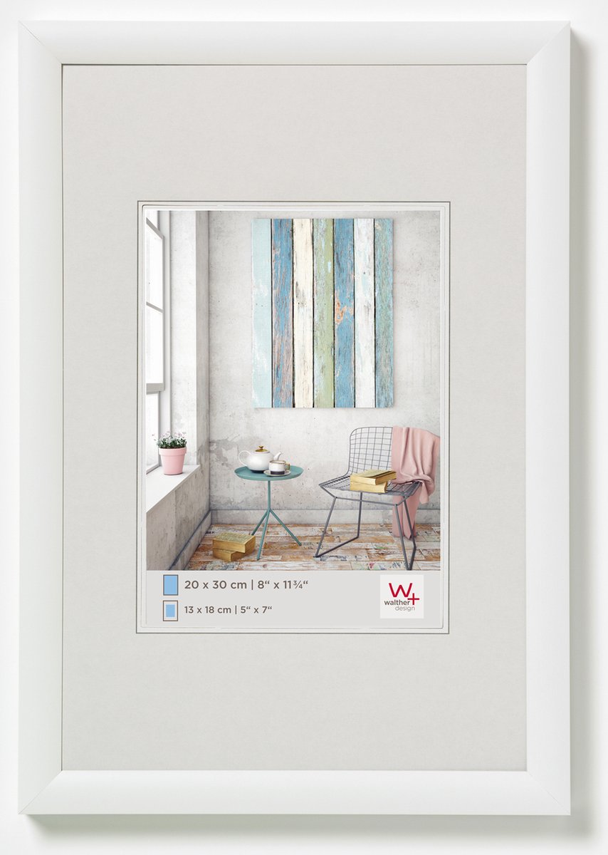 Walther trendstyle - Kunststoffrahmen - Fotogröße 15x20 cm - weiß