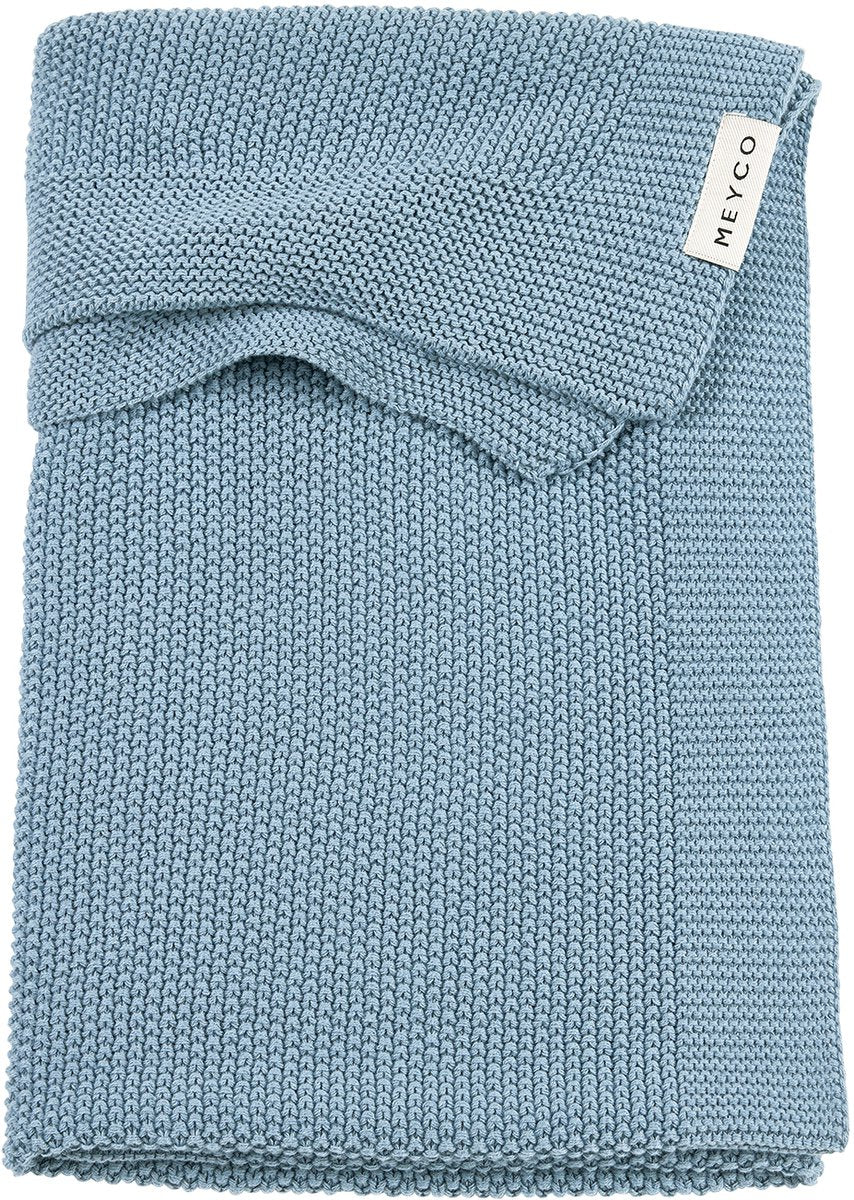 Meyco Baby-Mini-Relief-Kinderbettdecke – Jeansblau – 100 x 150 cm – 1,0 Tog