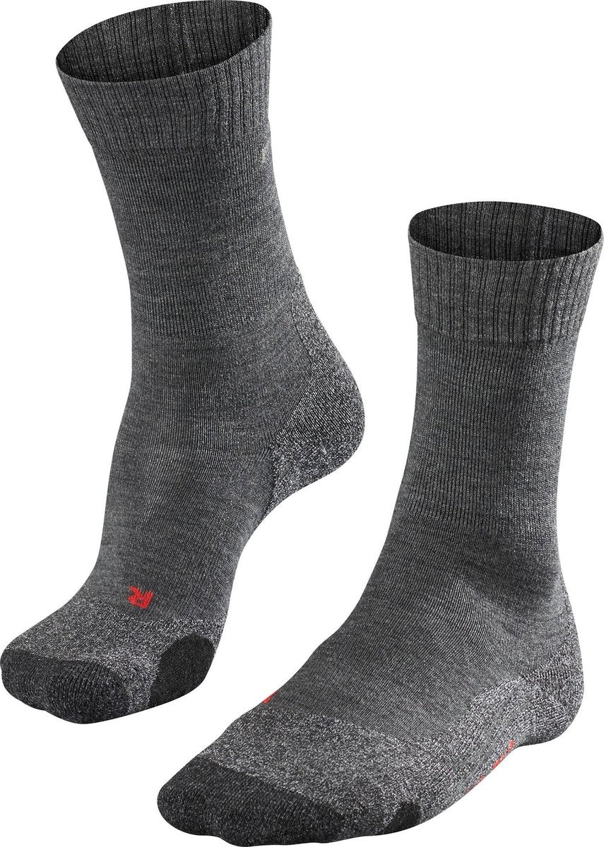 Falke TK2 Anti-Blister Wandersocken aus dickem Woll-Funktionsmaterial Damen Grau - Größe 39-40