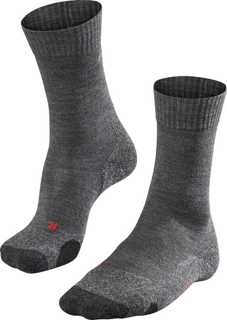 Falke TK2 Anti-Blister Wandersocken aus dickem Woll-Funktionsmaterial Damen Grau - Größe 39-40