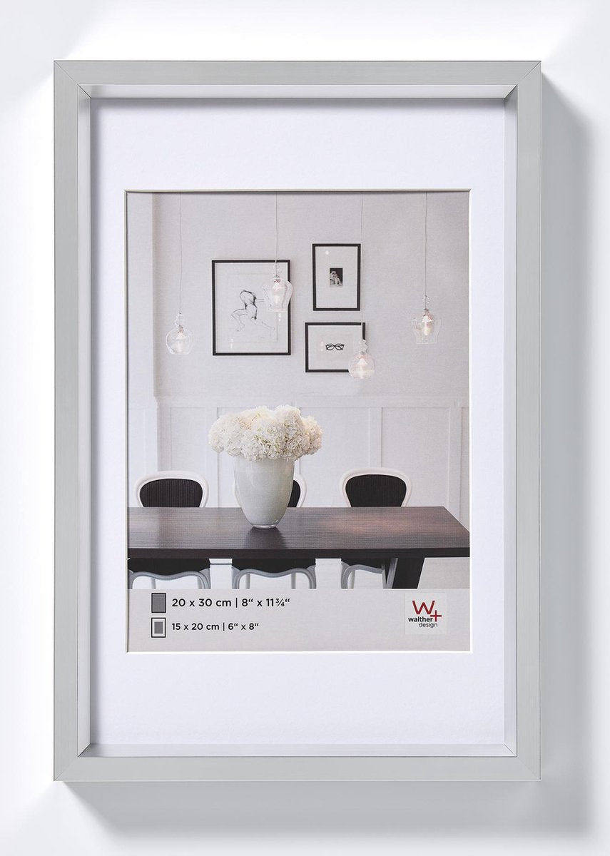 Walther Steel Style - Kunststoffrahmen - Fotogröße 20x30 cm - Silber