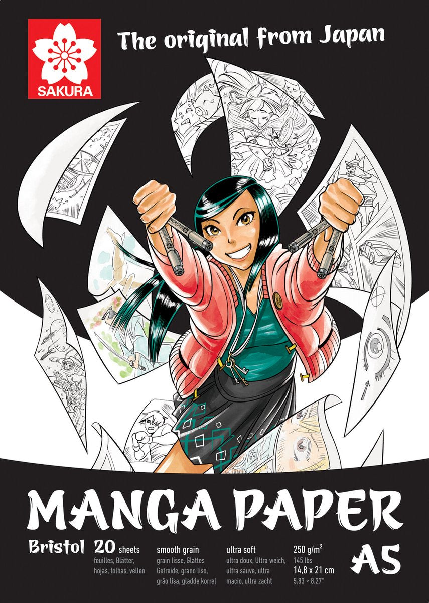 Sakura-Mangapapier A5, 250 g, 20 Blatt