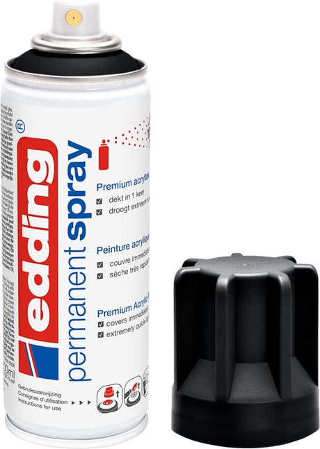 Edding 5200 • Permanentspray Premium-Acrylfarbe Tiefschwarz matt