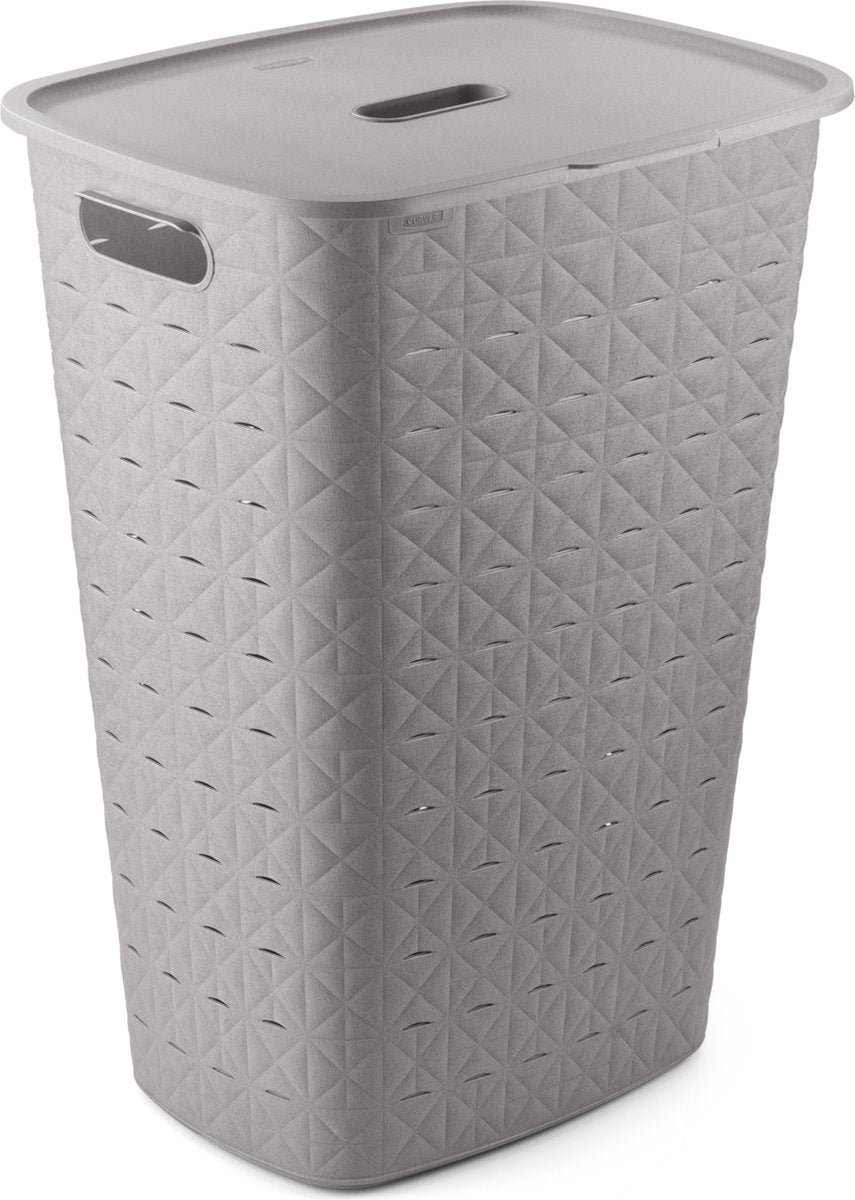 Curver Softex-Wäschebox mit taupefarbenem Deckel