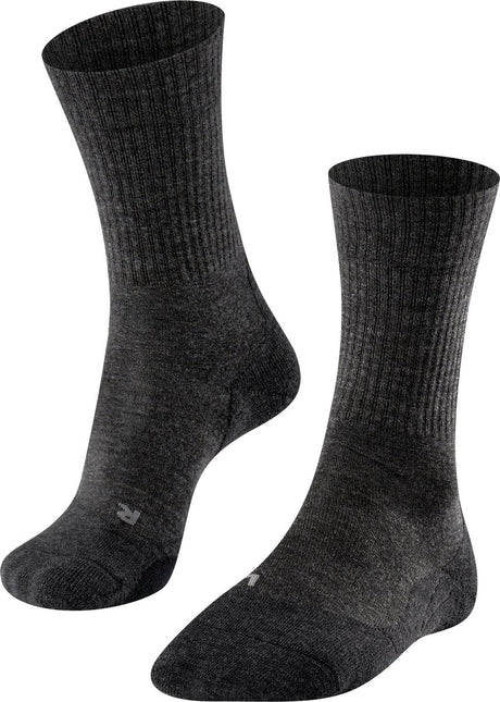 Falke TK2 Wool Anti-Blister dickes Woll-Funktionsmaterial Wandersocken Damen Grau – Größe 41-42