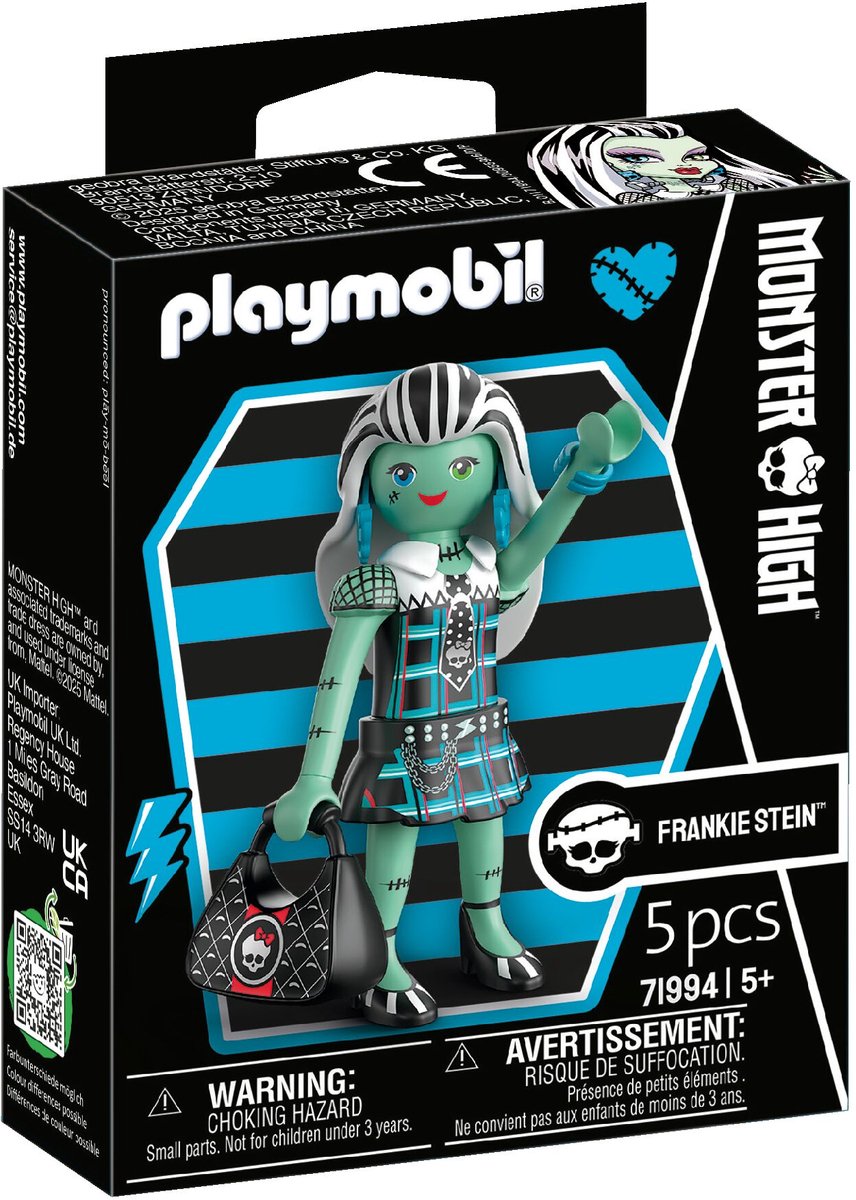 Playmobil | Monster hoch | Frankie Stein | kreatives Spielzeugfiguren-Set für Halloween-Partys, Rollenspiele | mit coolen Accessoires ikonische Figur | perfekt für kleine Monster-Fans ab 4 Jahren | 71994