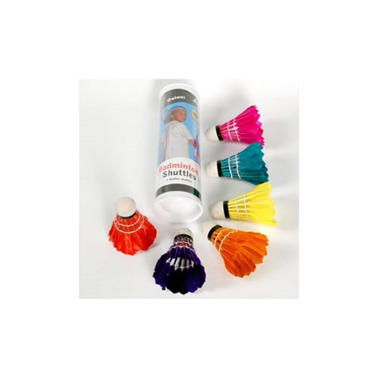 6 feathers shuttles in tube - color