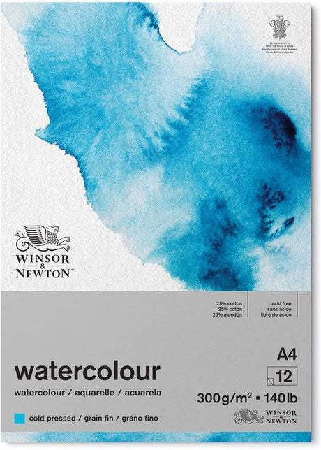 Winsor Newton Aquarellblock – 300 g m2 – A4 – 12 Blatt