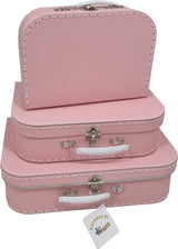Playwood Cardboard Koffer Set Pink, 3st.