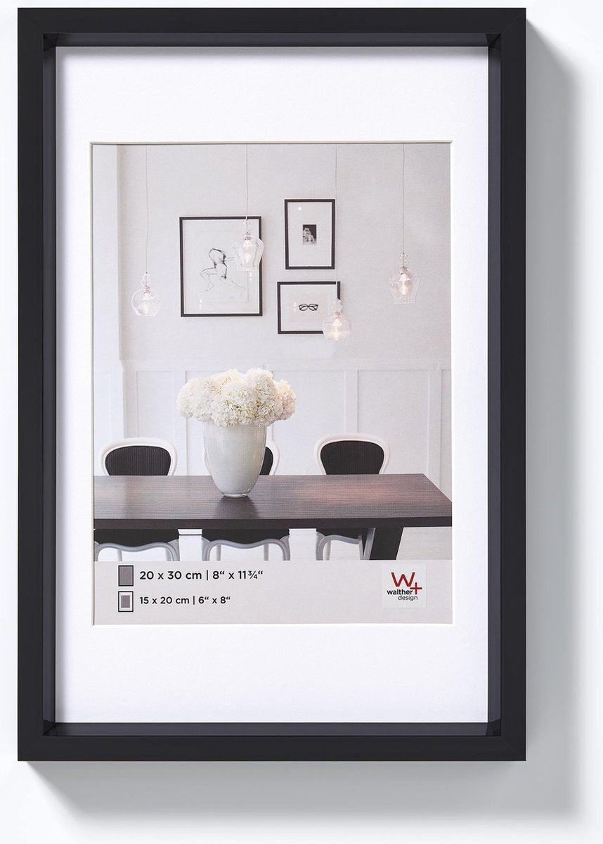 Walther Steel Style - Kunststoffrahmen - Fotogröße 50x70 cm - Schwarz
