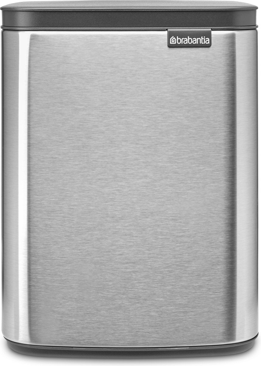 Brabantia Bo Abfallbehälter, 7 l – mattierter Stahl, fingerabdrucksicher