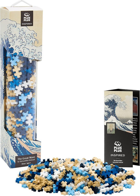 Von Plus-Plus inspiriertes 350-teiliges Bauset „Hokusai die Welle“ – 4278 – Konstruktionsspielzeug-Kunstwerk – Konstruktionsspielzeug – Set mit Bausteinen – ab 7 Jahren