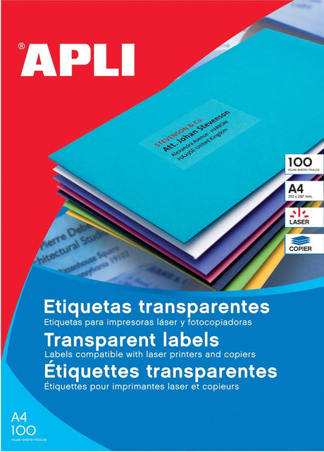 Apli transparente Etiketten 210 x 297 mm,