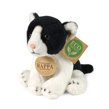 Plüsch schwarz-weiße Katze 14 cm umweltfreundlich