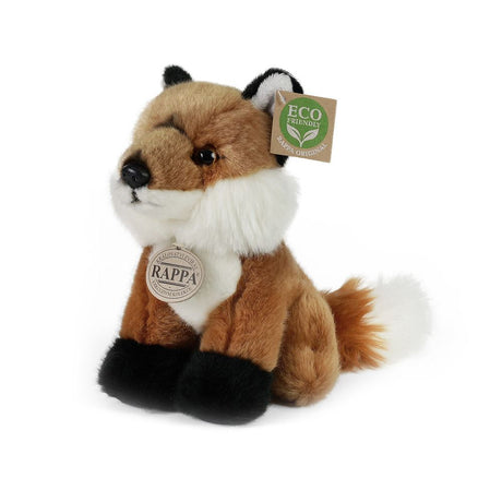 Rappa Öko-Kuscheltier Mini-Fuchs 19 cm – realistisches Kuscheltier aus recycelten PET-Flaschen – braun, weiß, schwarz