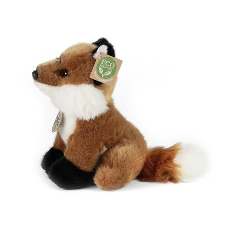 Rappa Öko-Kuscheltier Mini-Fuchs 19 cm – realistisches Kuscheltier aus recycelten PET-Flaschen – braun, weiß, schwarz